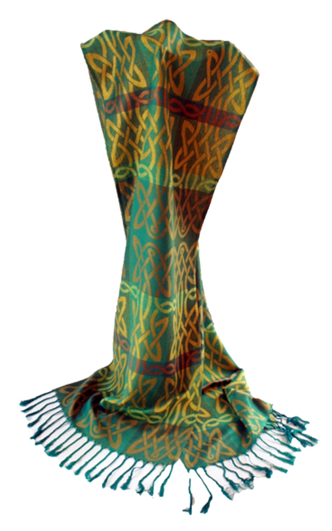 Celtic Weave Pashmina from Ireland – Achill Design 74" x 13.2"