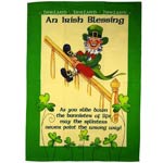 An Irish Blessing tea-towel (Leprechaun)