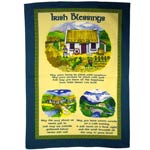 Irish Cottage Blessing tea-towel