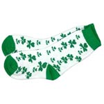 Kids Irish Shamrock Socks - white