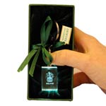 Lightup Shamrock Glass Keychain