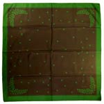Blue and Green shamrock square scarf