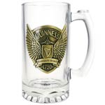 Guinness Traditional glass tankard- New Wings Design � gold