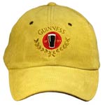 Beige cord Guinness baseball cap