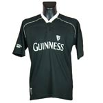 Black Guinness Harp, Collarless Rugby Shirt