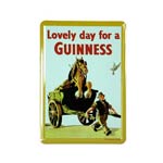 Embossed postcard and magnet - Lovely day for a Guinness