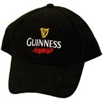 Black signature emblem Guinness baseball hat