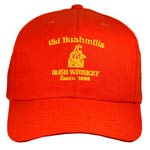 Red denim Bushmills baseball cap