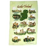 Castles of Ireland tea towel