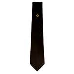 Masonic Compass and Square single logo neck tie - Blue