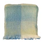 Blue check Mohair Throw - M182