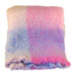 Blue, pink and purple Mohair Throw - M150
