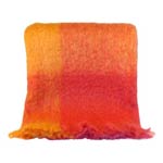 Red and yellow Mohair Throw