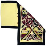 Patrick Francis silk scarf � Black/Cream/Wine Book of Kells