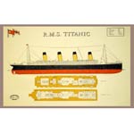 R.M.S. Titanic Tea towel - Deck plan