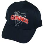 Black/Red Guinness Harp baseball cap