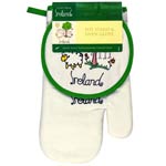 Irish Sheep pot holder and oven glove