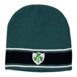 Green Stripey Shamrock knitted hat