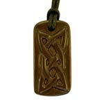 Rectangle Celtic design - Irish turf pendant