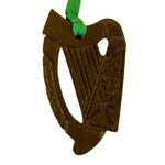 Harp - Irish turf christmas tree decoration