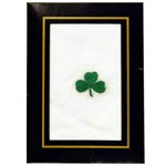 White handkerchief with green Shamrock
