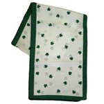 White and Green shamrock long scarf