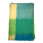 Green Blue Mohair Throw - M203
