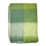 Greens and whites Mohair Throw - M192
