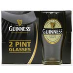Guinness Label Pint Glasses (2 pack)