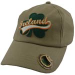 Khaki Ireland bottle-opener baseball hat
