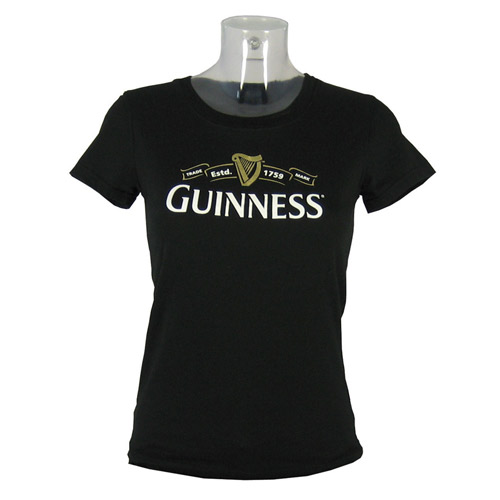 Black Guinness Ladies t-shirt - Click Image to Close