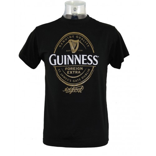 (image for) Guinness English Label T-Shirt - Click Image to Close
