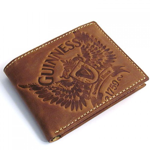 (image for) Guinness Wings Luxury Leather Wallet Brown