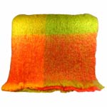 Yellow and orange Mohair Throw - M147
