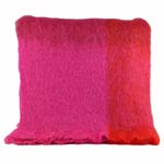 Dark red and pink Mohair Throw - M185