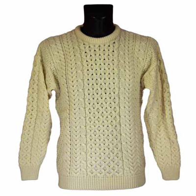 Aran knitted Wool Sweater - Classic design