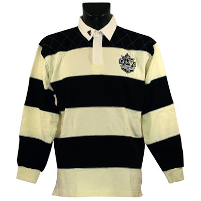 Guinness Cream and Black Rugby Shirt
