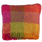 Orange and Pink Mohair Throw - UMB205