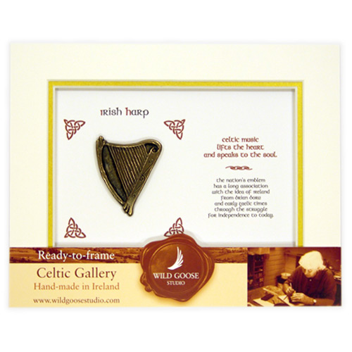 Framed Irish Harp – Wild Goose Studio (image for) Framed Irish Harp – Wild Goose Studio