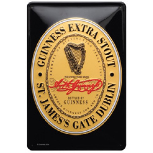 Guinness Label Metal Sign (image for) Guinness Label Metal Sign
